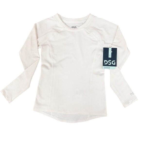 C207 DSG Girls Cold Weather Compression Shirt Top 2XS Pure White Base Layer - Picture 1 of 3
